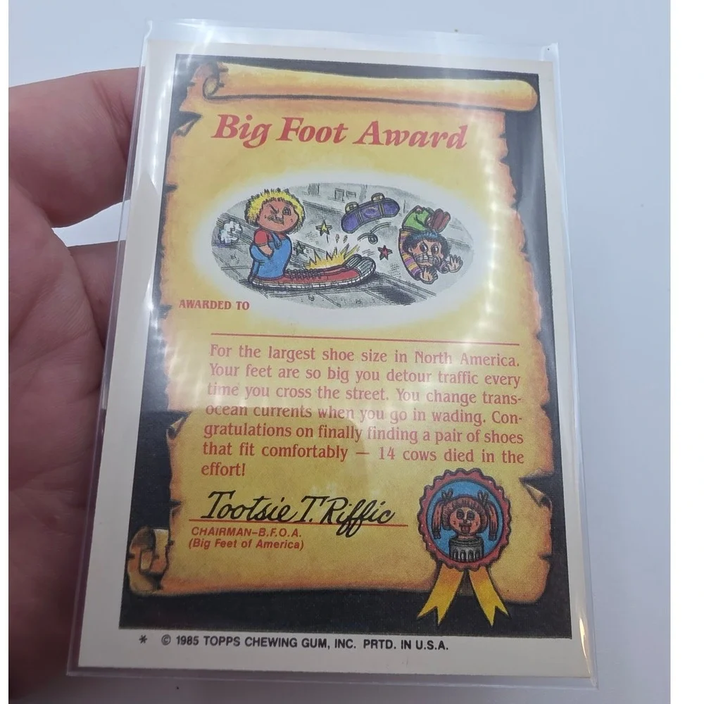 Topps Garbage Pail Kids OS2 Rob Slob 52b Blue Fair 1985 Series 2